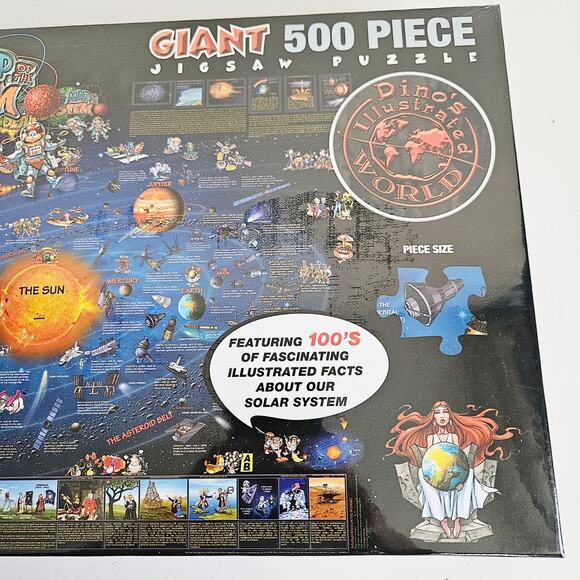 Children's Map Of The Solar System Puzzle 500 PC Space Jigsaw New Sealed - Picture 3 of 5